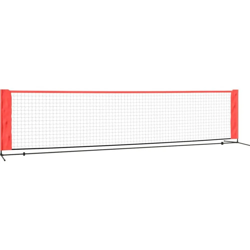 Tennisnet 400x100x87 cm polyester zwart en rood>vidaXL Discount