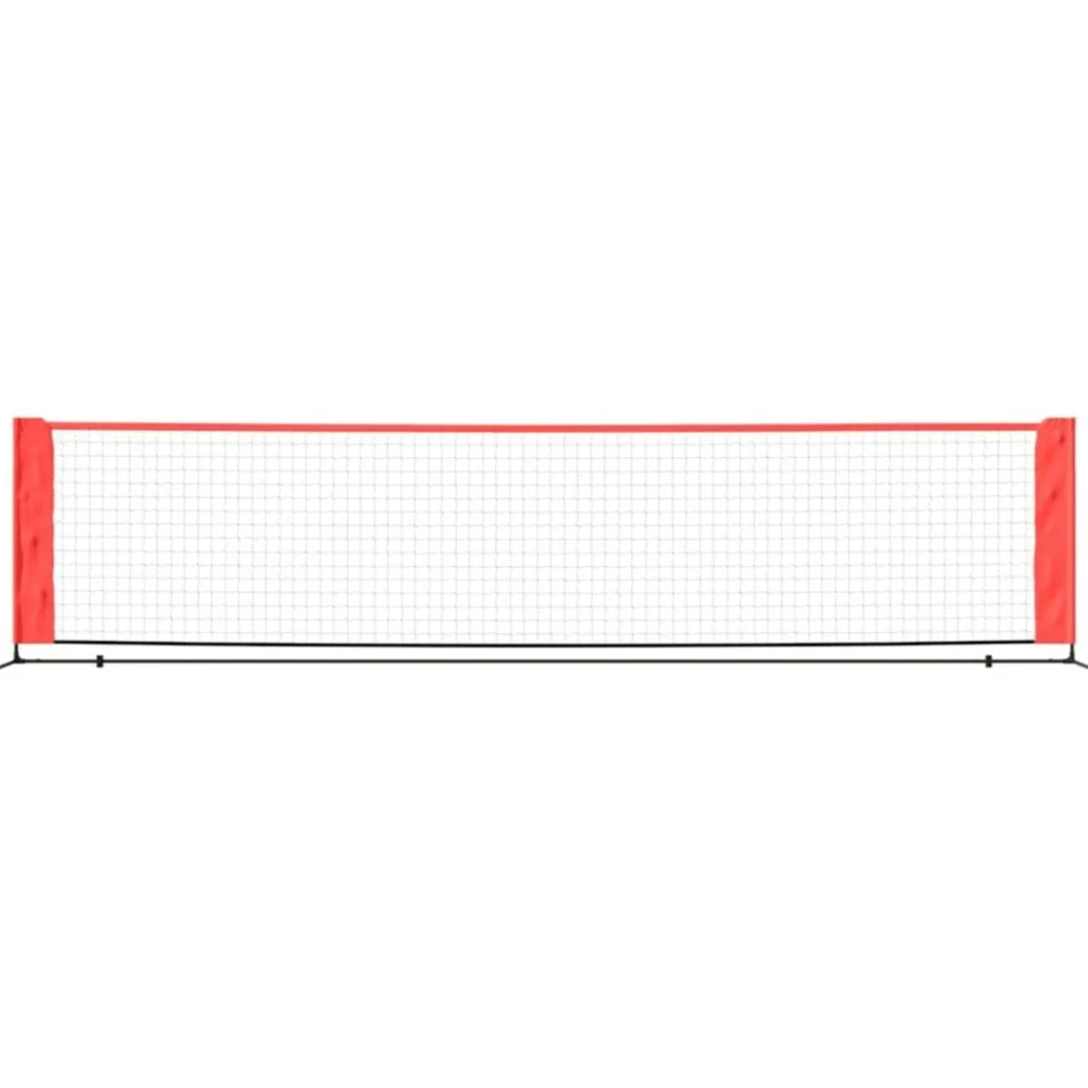 Tennisnet 400x100x87 cm polyester zwart en rood>vidaXL Discount