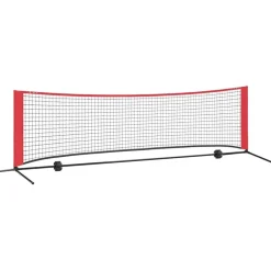 Tennisnet Zwart en Rood 301 x 90,5 x 87 cm Polyester>vidaXL New