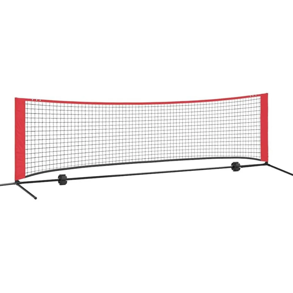 Tennisnet Zwart en Rood 301 x 90,5 x 87 cm Polyester>vidaXL New