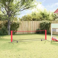 Tennisnet Zwart en Rood 301 x 90,5 x 87 cm Polyester><noscript><img width=