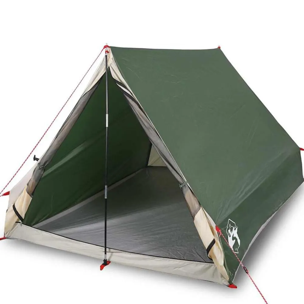 Buitensport*vidaXL Tent A-frame 2-persoons waterdicht Groen