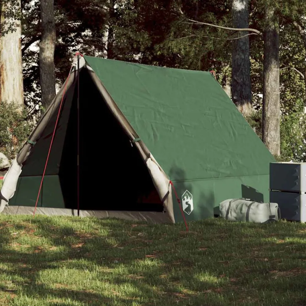 Buitensport*vidaXL Tent A-frame 2-persoons waterdicht Groen