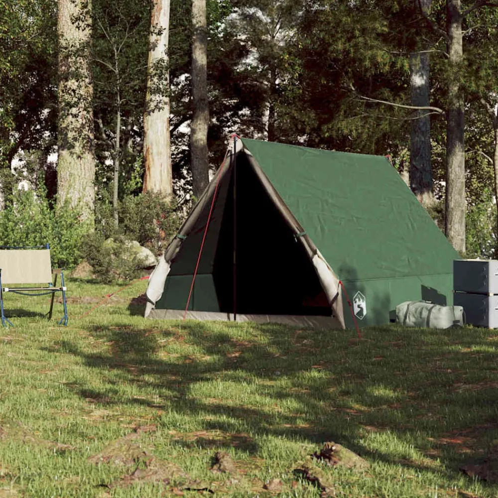 Buitensport*vidaXL Tent A-frame 2-persoons waterdicht Groen