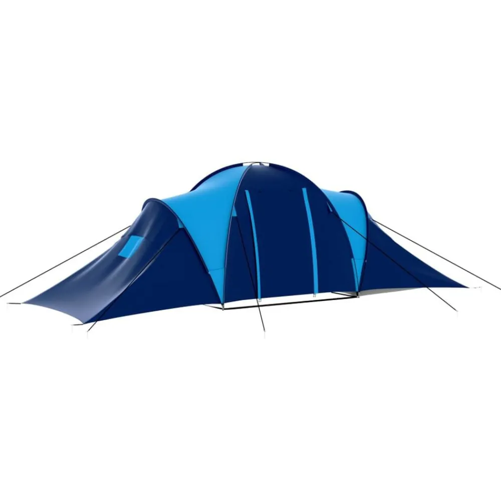 Buitensport*vidaXL Tent 9-persoons donkerblauw en blauw