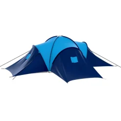 Buitensport*vidaXL Tent 9-persoons donkerblauw en blauw