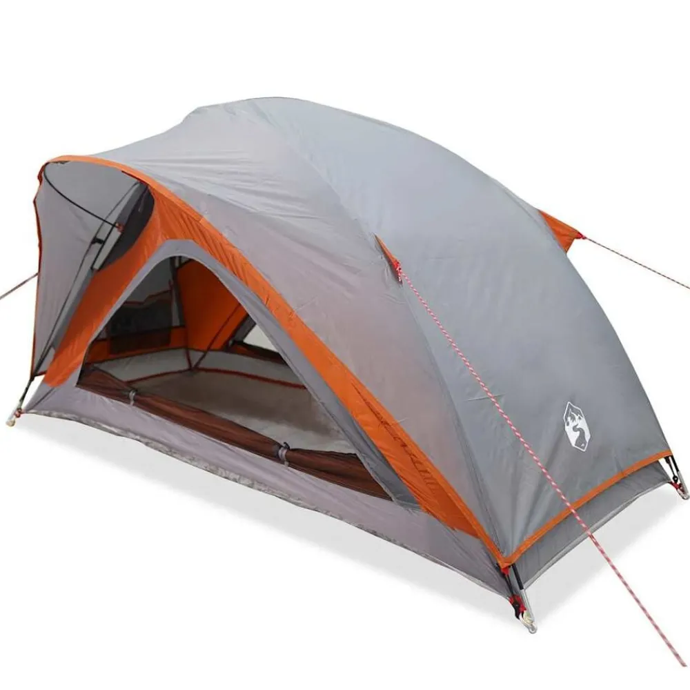 Buitensport*vidaXL Tent 1-persoons waterdicht Grijs en oranje