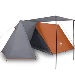 Buitensport*vidaXL Tent 3-persoons waterdicht Grijs en oranje