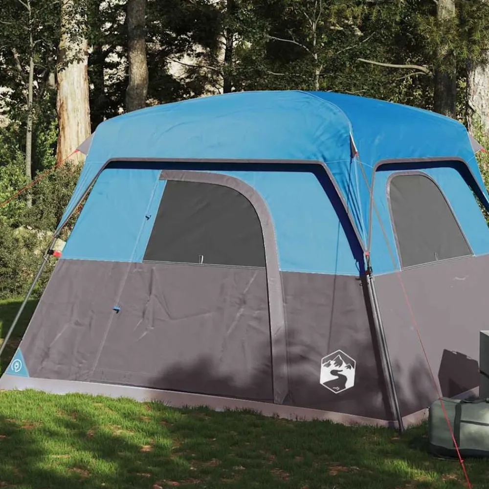 Buitensport*vidaXL Tent 4-persoons waterdicht Blauw