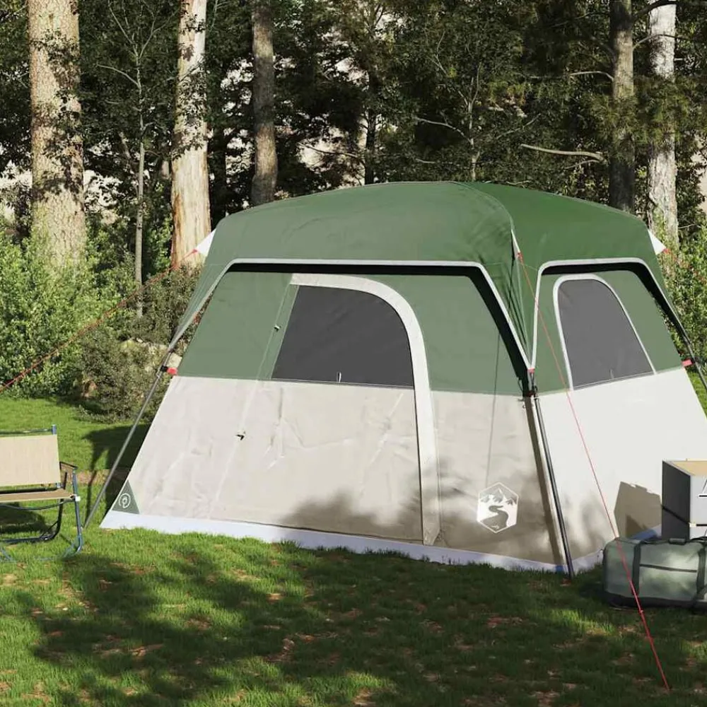 Buitensport*vidaXL Tent 4-persoons waterdicht Groen