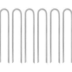 Buitensport*vidaXL Tentharingen 6 st U-vormig Ø7 mm 30 cm gegalvaniseerd staal