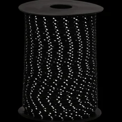 Buitensport*vidaXL Tentscheerlijn met reflecterende strips en spanners 50 m 3 mm Zwart