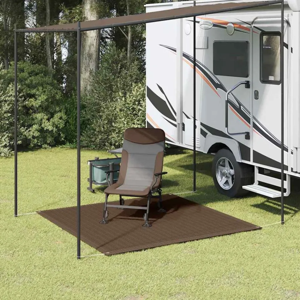 Buitensport*vidaXL Tenttapijt 200x200 cm Bruin
