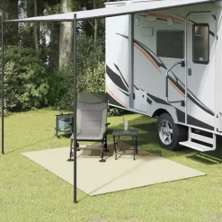Buitensport*vidaXL Tenttapijt 4x2 m crèmekleurig Cr&egrave;me