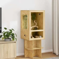 Huisdierbenodigdheden*vidaXL Terrarium Bruin 50 x 50 x 80 cm OSB