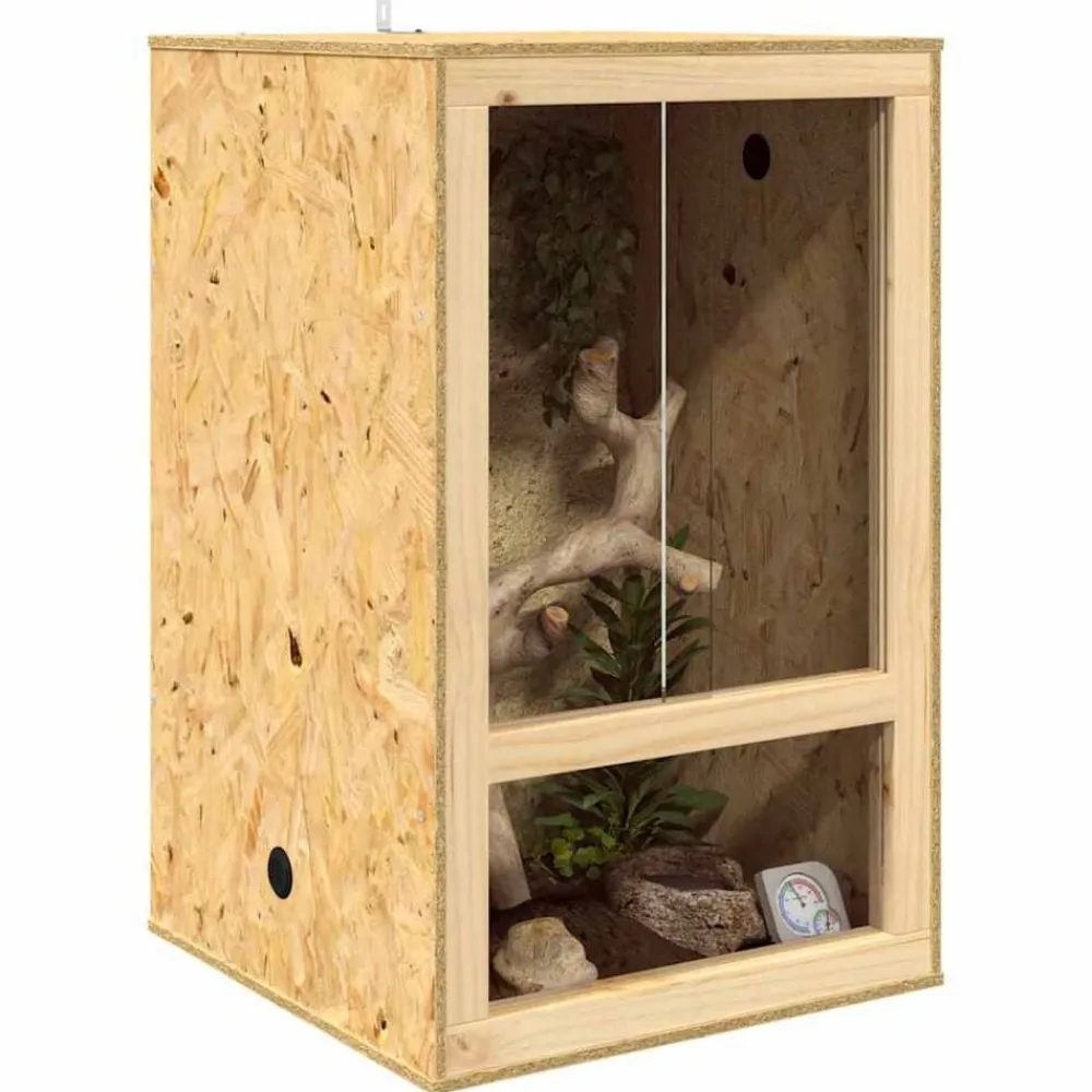 Terrarium Bruin 50 x 50 x 80 cm OSB>vidaXL New