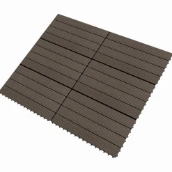 Bouwmaterialen*vidaXL Terras Tegel 6 pcs 60 x 30 cm WPC Donkerbruin