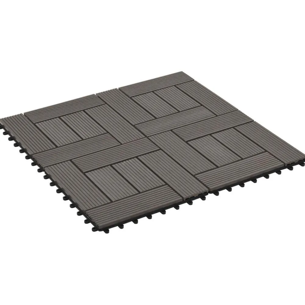 Huishoudelijke Benodigdheden*vidaXL Terras Tegel 11 pcs 30 x 30 cm WPC Donkerbruin