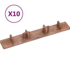 Bouwmaterialen*vidaXL Terrasafdekkappen 10 st kunststof Bruin