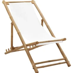 Terrasstoel bamboe en canvas>vidaXL Best