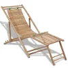 Tuinmeubelen*vidaXL Terrasstoel met voetensteun bamboe