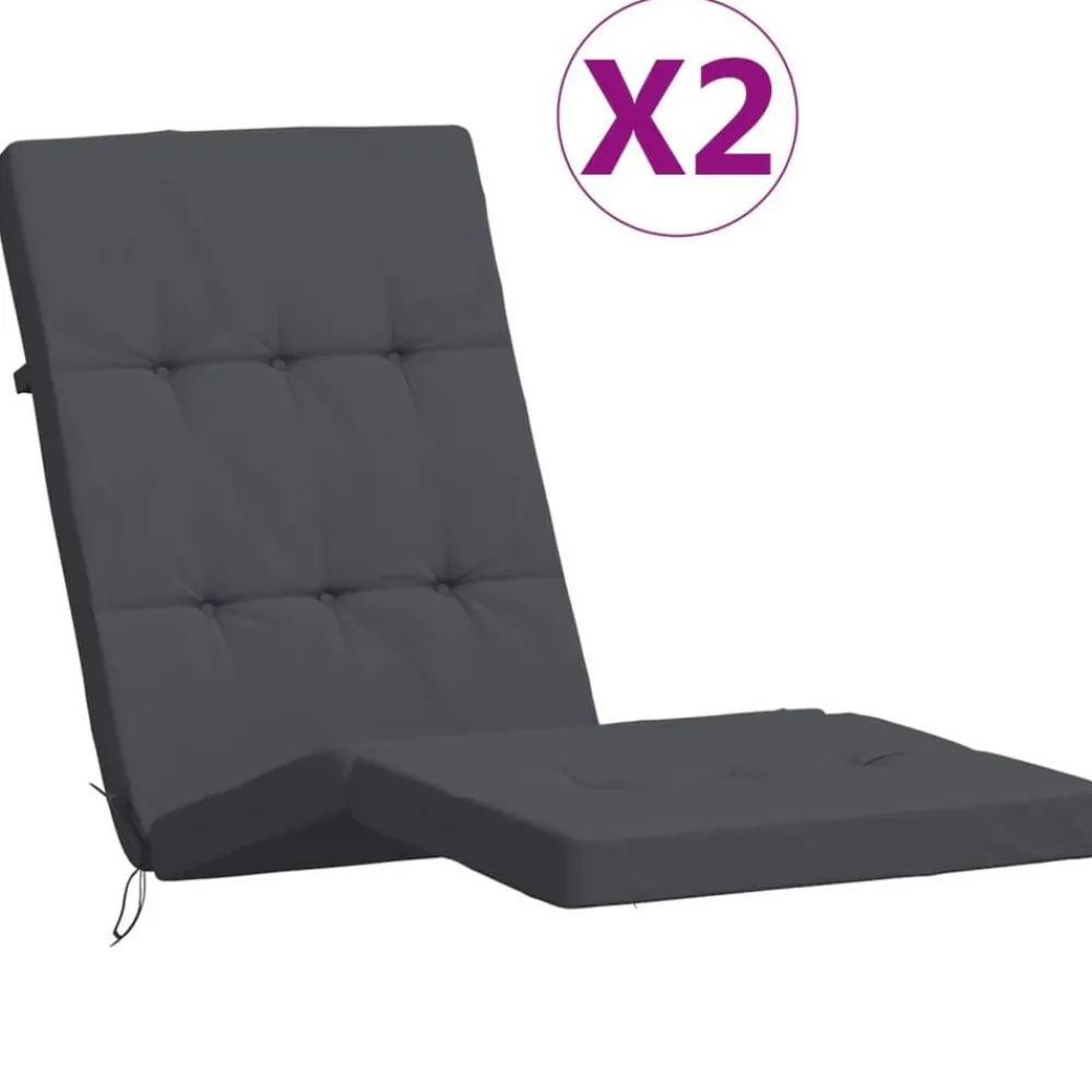 Woon- & Tuinaccessoires*vidaXL Terrasstoelkussens 2 st oxford stof kleurig Antraciet