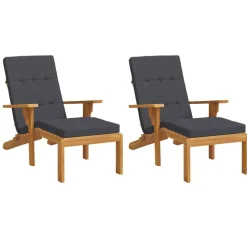 Woon- & Tuinaccessoires*vidaXL Terrasstoelkussens 2 st oxford stof kleurig Antraciet