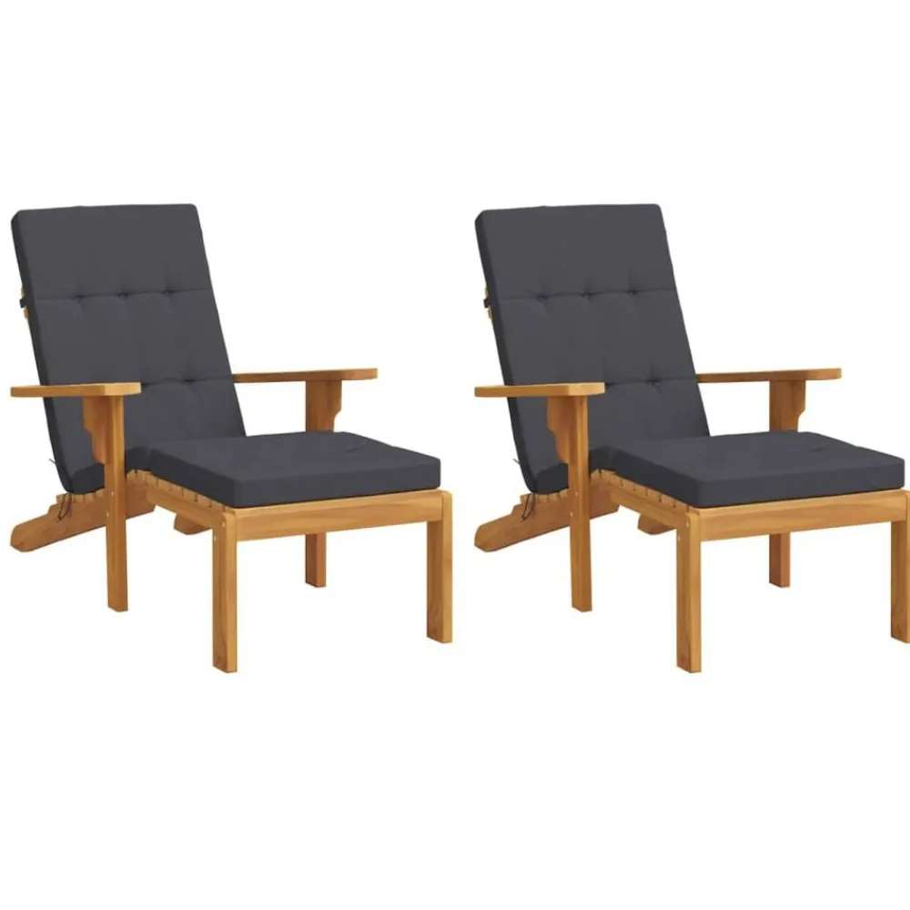 Woon- & Tuinaccessoires*vidaXL Terrasstoelkussens 2 st oxford stof kleurig Antraciet