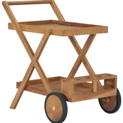 Theewagen massief teakhout>vidaXL Outlet
