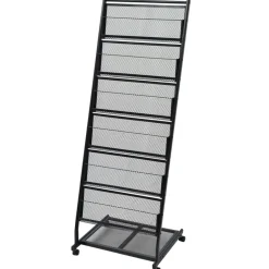 Tijdschriftenrek zwart 47,5x43x133 cm A4>vidaXL Sale