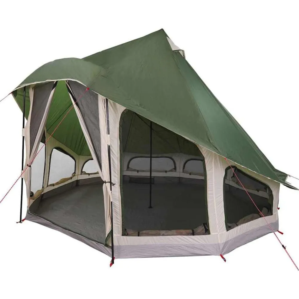 Tipi Tent met dak met opslag 404 x 370 x 270 cm taft>vidaXL Clearance