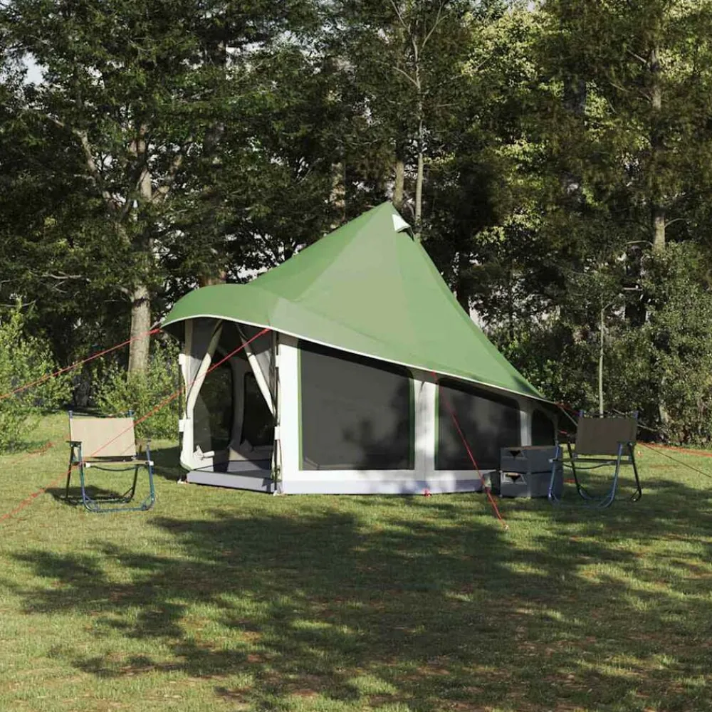 Tipi Tent met dak met opslag 404 x 370 x 270 cm taft>vidaXL Clearance