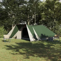 Buitensport*vidaXL Tipi Tent met dak met opslag 660 x 456 x 200 cm taft Groen