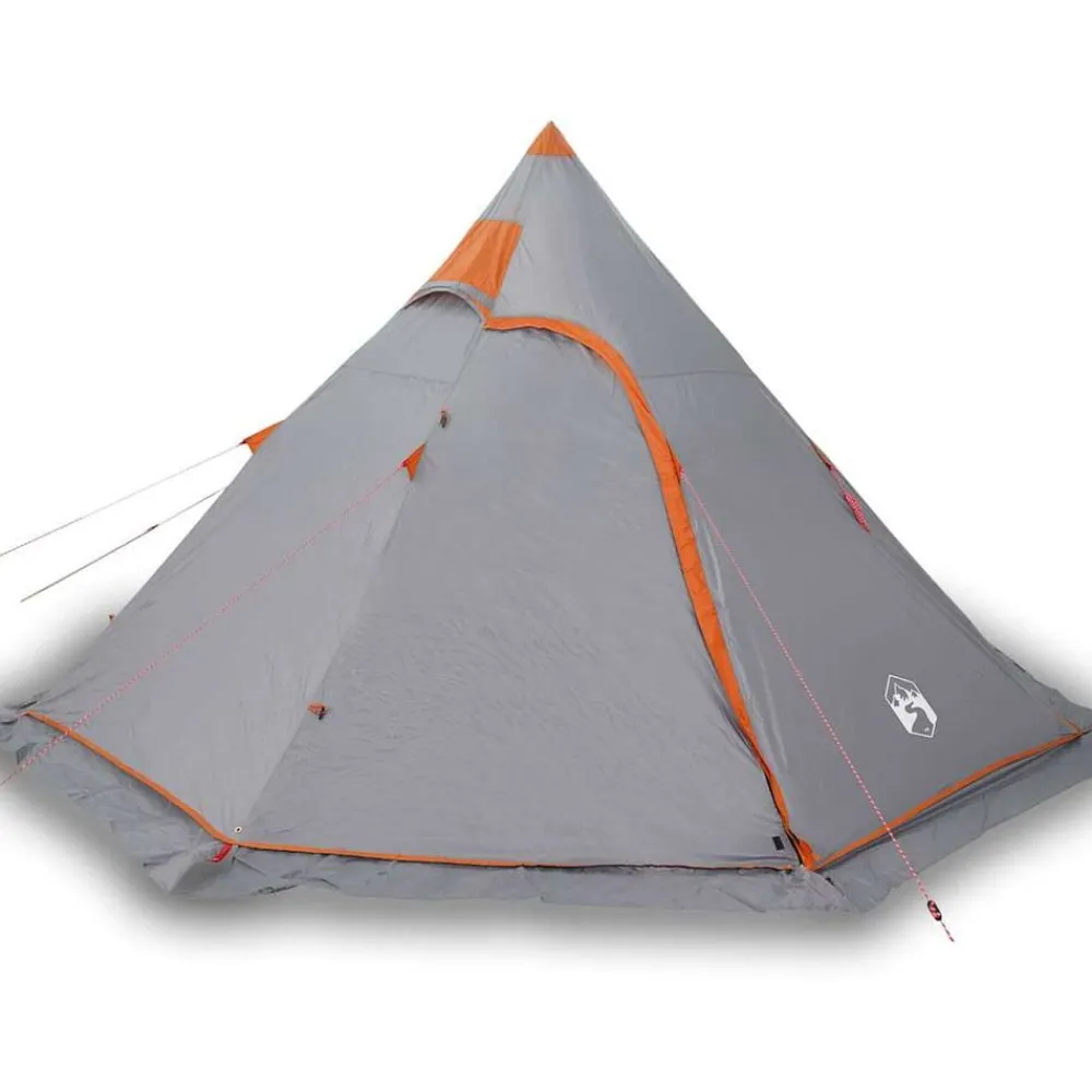 Buitensport*vidaXL Tipitent 5-persoons waterdicht Grijs