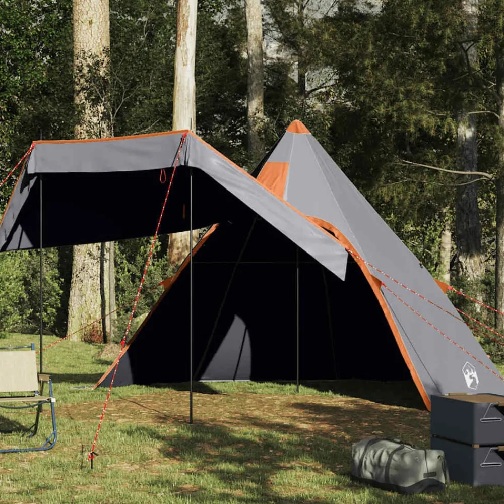 Buitensport*vidaXL Tipitent 5-persoons waterdicht Grijs