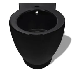 Sanitair & Loodgietersbenodigdheden*vidaXL Toilet- en bidetset keramiek zwart