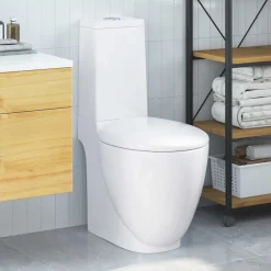 Toilet met afvoer achter keramiek>vidaXL Best