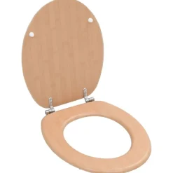 Toiletbril met deksel bamboe MDF>vidaXL New