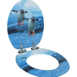 Toiletbril met soft-close deksel pinguïn MDF>vidaXL Outlet