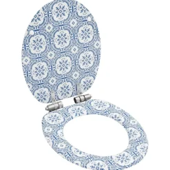 Sanitair & Loodgietersbenodigdheden*vidaXL Toiletbril met soft-close deksel porselein MDF