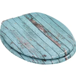 Sanitair & Loodgietersbenodigdheden*vidaXL Toiletbril met soft-close deksel oud hout MDF