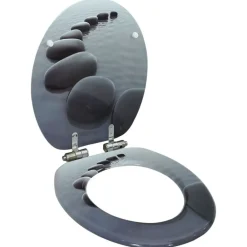 Toiletbril met soft-close deksel stenen MDF>vidaXL New