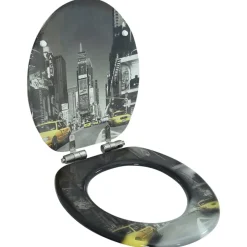 Sanitair & Loodgietersbenodigdheden*vidaXL Toiletbril met soft-close deksel New York MDF