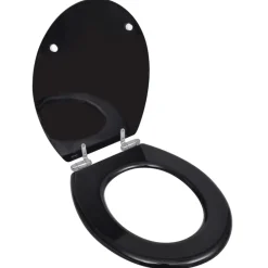 Sanitair & Loodgietersbenodigdheden*vidaXL Toiletbril soft-close simpel ontwerp MDF zwart