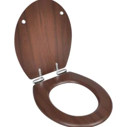 Sanitair & Loodgietersbenodigdheden*vidaXL Toiletbril soft-close simpel ontwerp MDF bruin