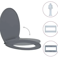 Toiletbril soft-close ovaal>vidaXL Hot