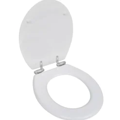 Toiletbril soft-close simpel ontwerp MDF wit>vidaXL
