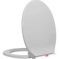 Sanitair & Loodgietersbenodigdheden*vidaXL Toiletbril soft-close en quick-release ovaal Lichtgrijs