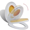 Toiletbril voor volwassenen/kinderen soft-close wit en geel>vidaXL New
