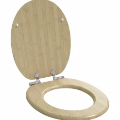 Sanitair & Loodgietersbenodigdheden*vidaXL Toiletbrillen 2 st met soft-close deksels MDF bamboeontwerp